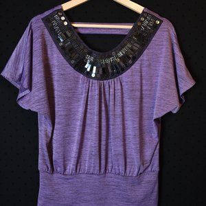 IZ Byer Women's Top Sequins